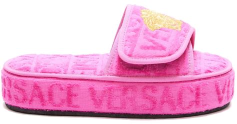 versace pink and gold slippers|Versace slippers for sale.